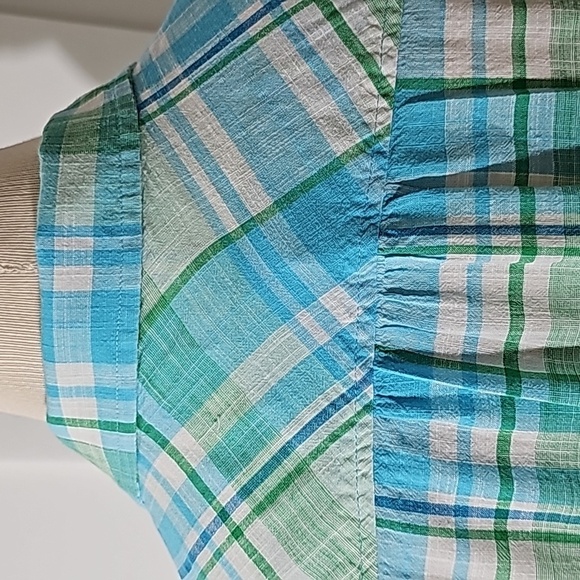 Talbot's blue plaid long sleeve casual button-down shirt. Size medium. - Picture 5 of 8